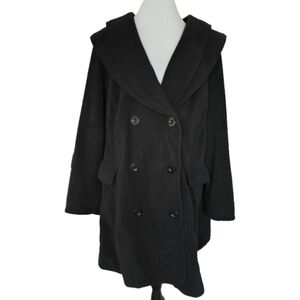 Roaman's Black Jacket Women's Size 3X 30/32 Button Warm Plus